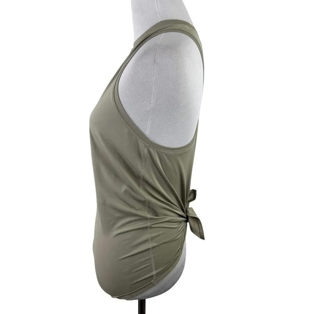 Lululemon Women's Green All Tied Up High Neck Tank Top Shirt